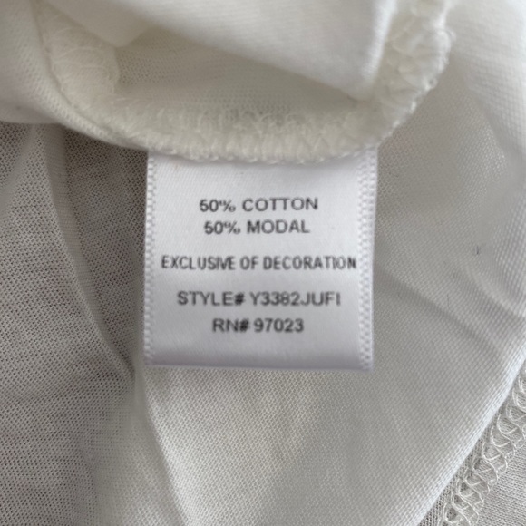 Carbon Copy Embroidered Dream All Day Dance All Night White TShirt Women’s S NWT - Picture 7 of 9